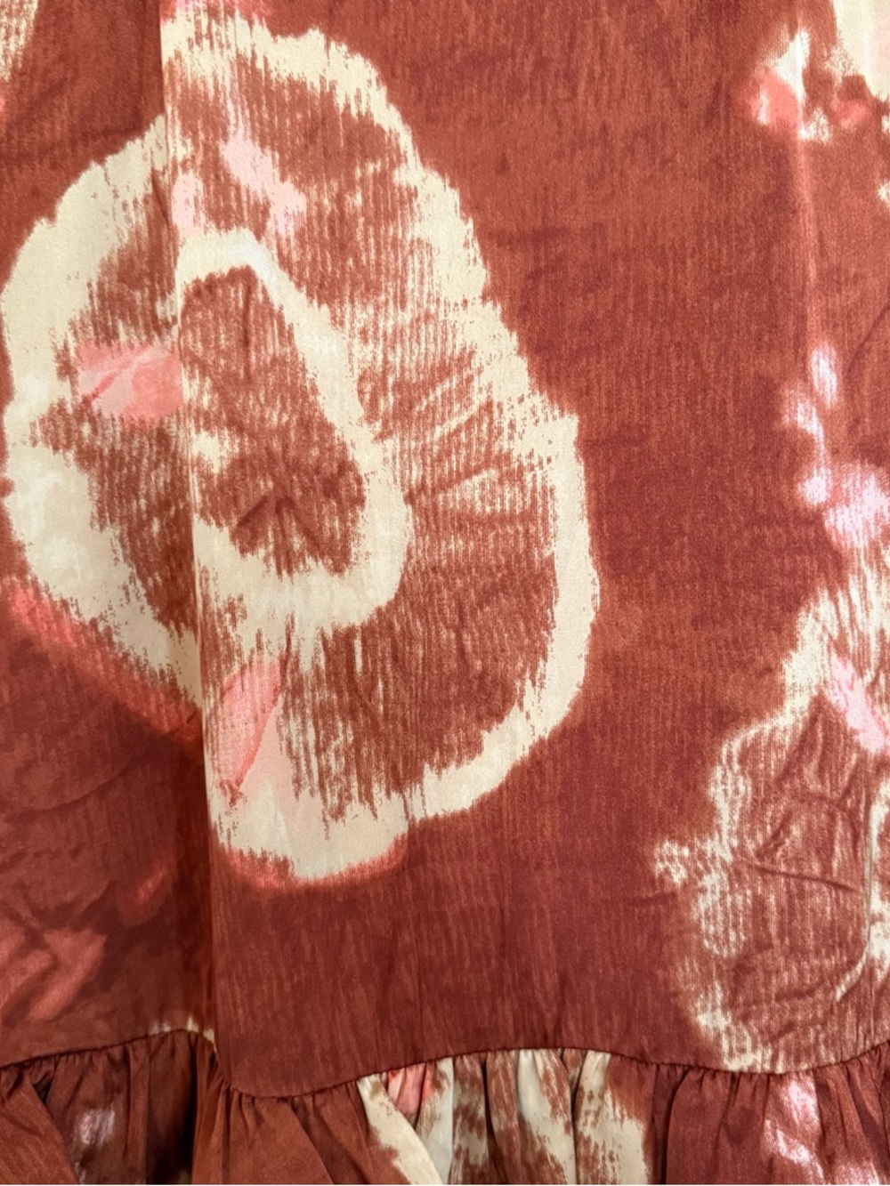 Boho Tie Dye Ruffle Maxi Dress Resort Wedding Guest Small NWT - Picture 5 of 9
